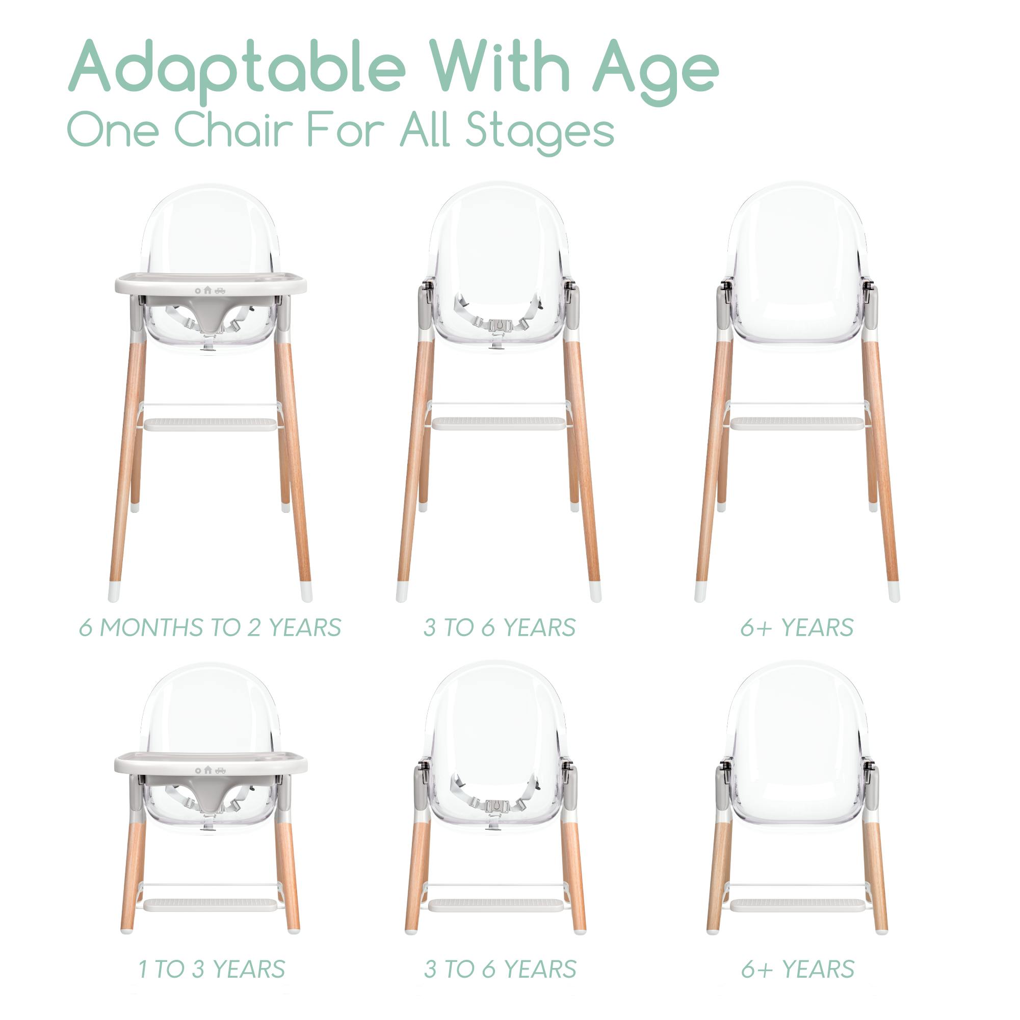 Children of Design 6 in 1 Deluxe High Chair