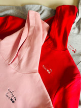 Cherry Monogrammed Girls Cropped Hoodie