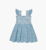 The Tiny Ellie Nap Dress - Lagoon Gingham