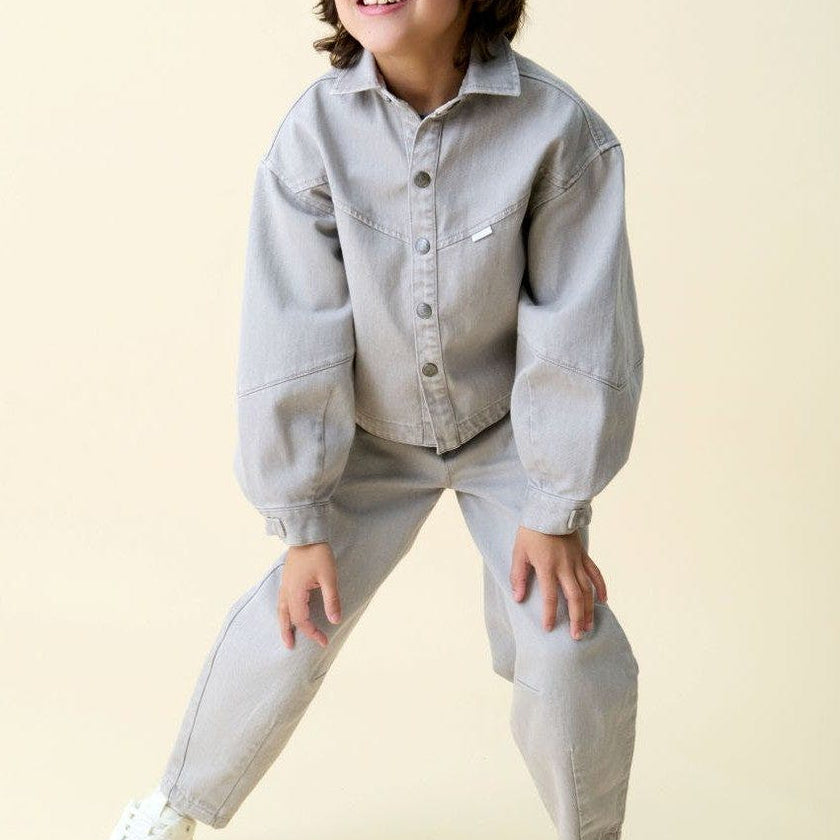 Organic Cotton Denim Balloon Overshirt