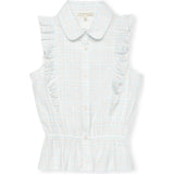 Ruffle Peplum Top in Plaid