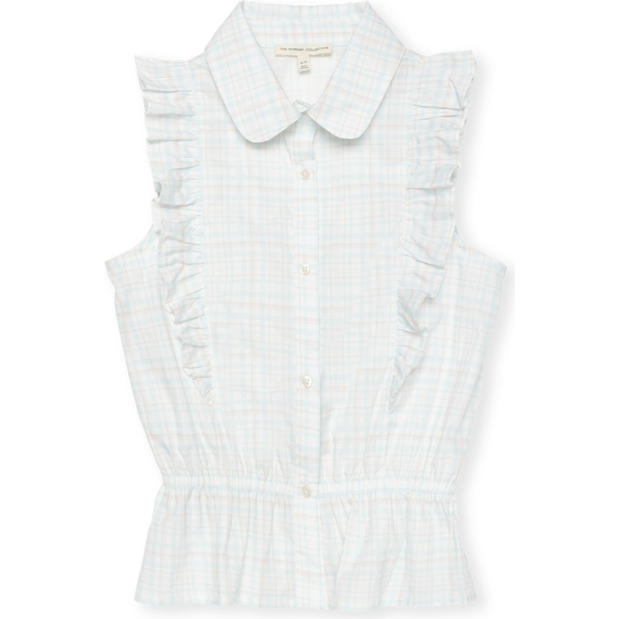 Ruffle Peplum Top in Plaid