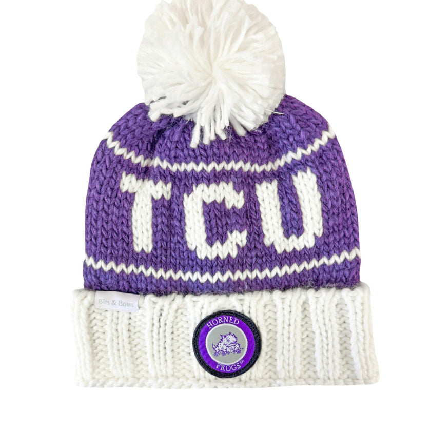 Officially Licensed TCU Horned Frogs Bobble Hat (Baby, Toddler, Kid)