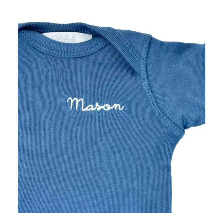 Custom Embroidered Onesie, Navy