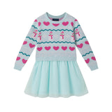 Girls Sweater Dress | Snowmen & Hearts