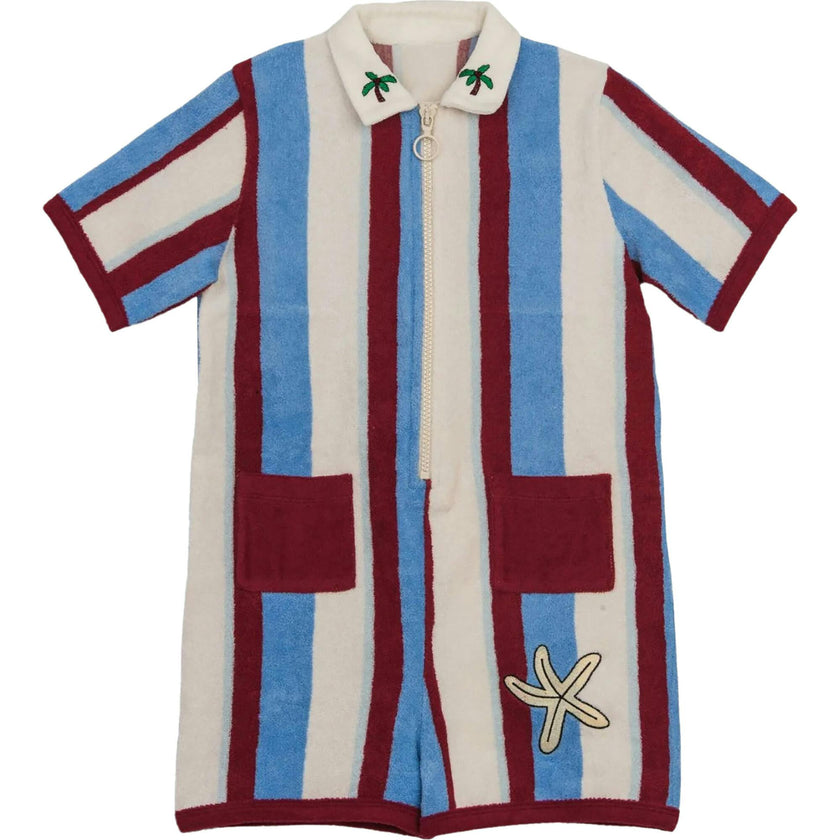 children's terry jumpsuit - marina stripes
