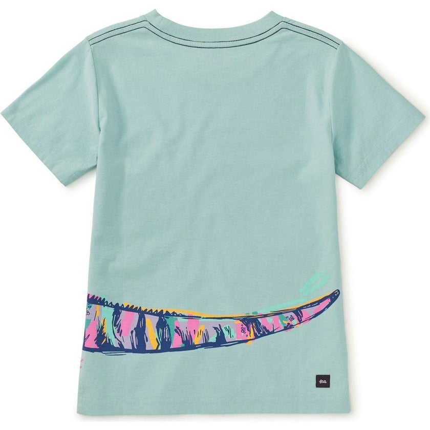 Graffiti Iguana Double Sided Graphic Tee, Blue