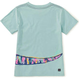 Graffiti Iguana Double Sided Graphic Tee, Blue