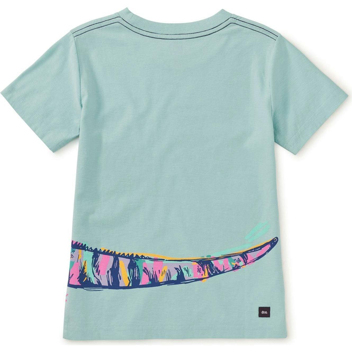 Graffiti Iguana Double Sided Graphic Tee, Blue