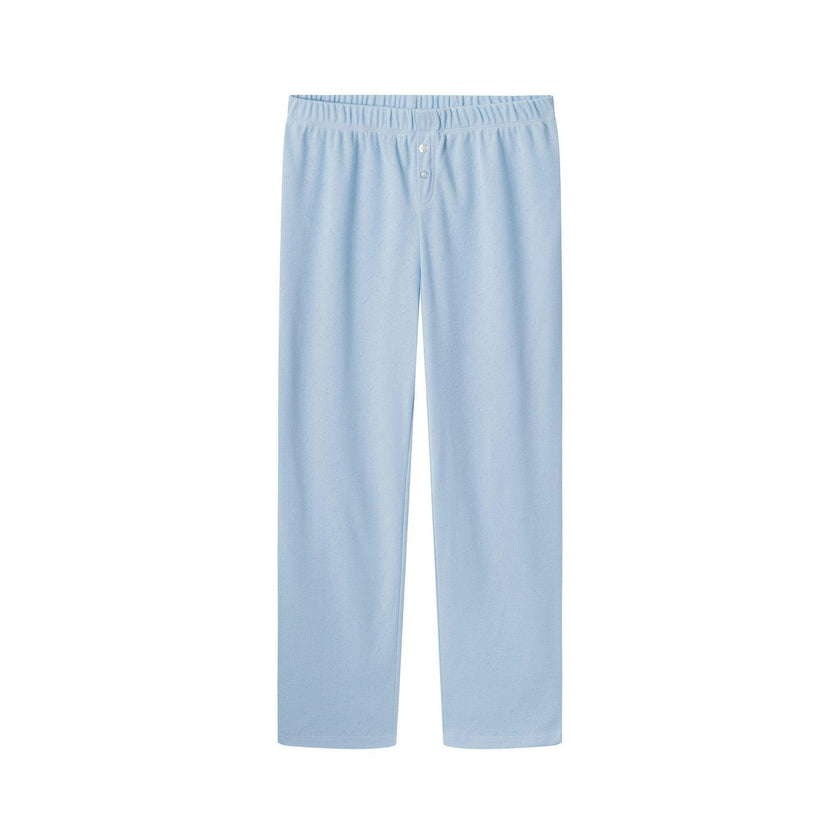 Tween (7-16) Girls Heart Pointelle Pajama Set | Light Blue