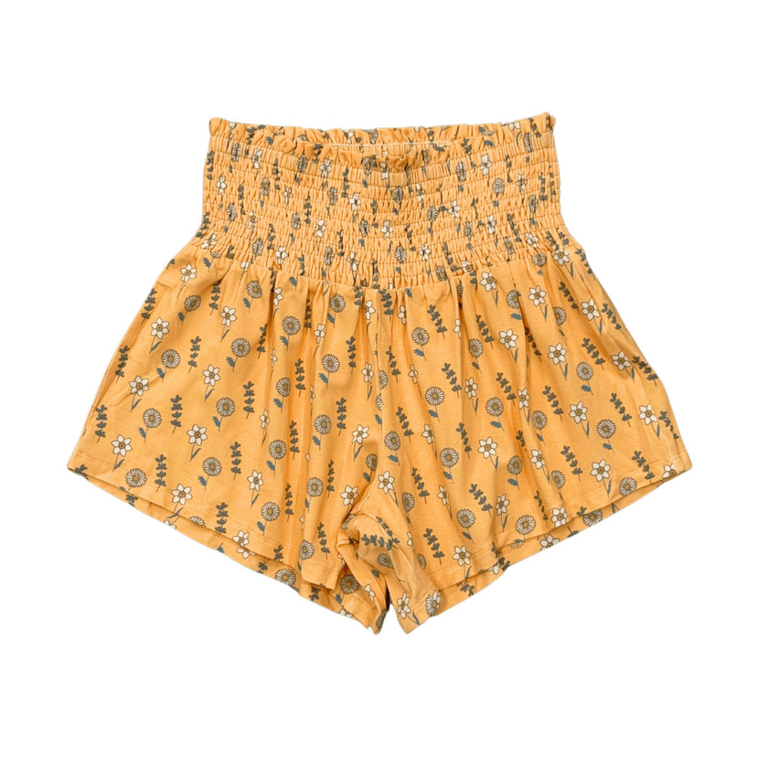 Girls Flowy Short in Mini Golden Floral