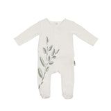 Blooming Leaves Footie and Beanie Set