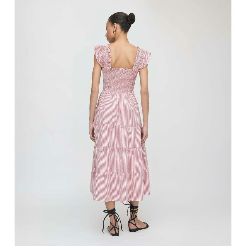The Ellie Nap Dress - Red Ticking Stripe