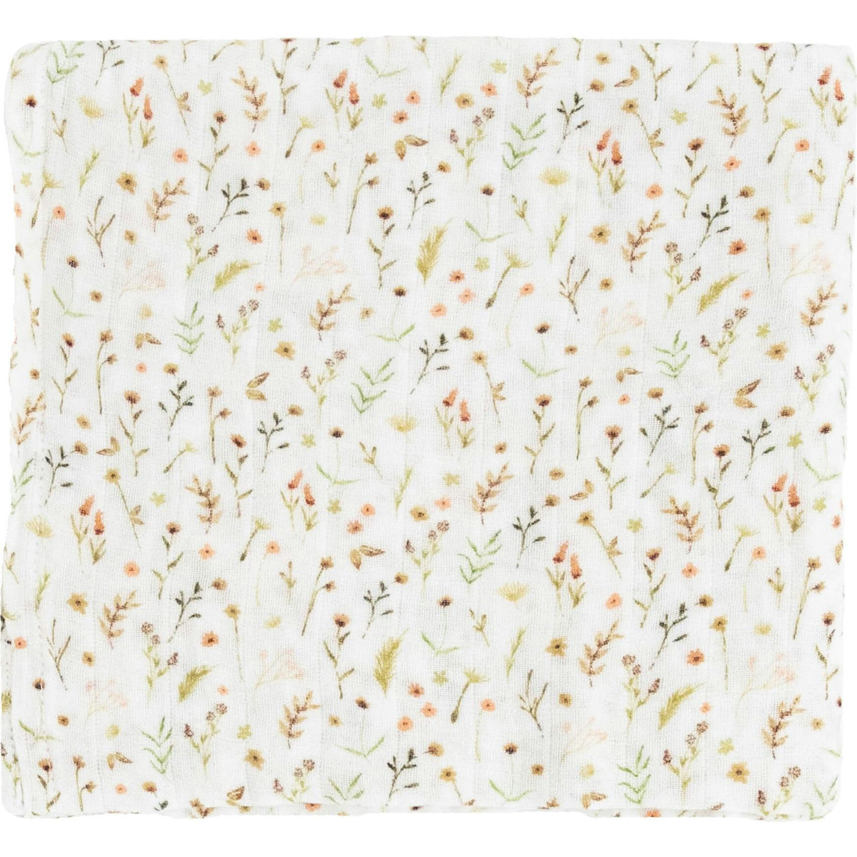 Organic Cotton Muslin Swaddle Blanket 2 Pack - Floral Field