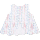 Tulip Stripe - Scallop Back Top with Bloomer
