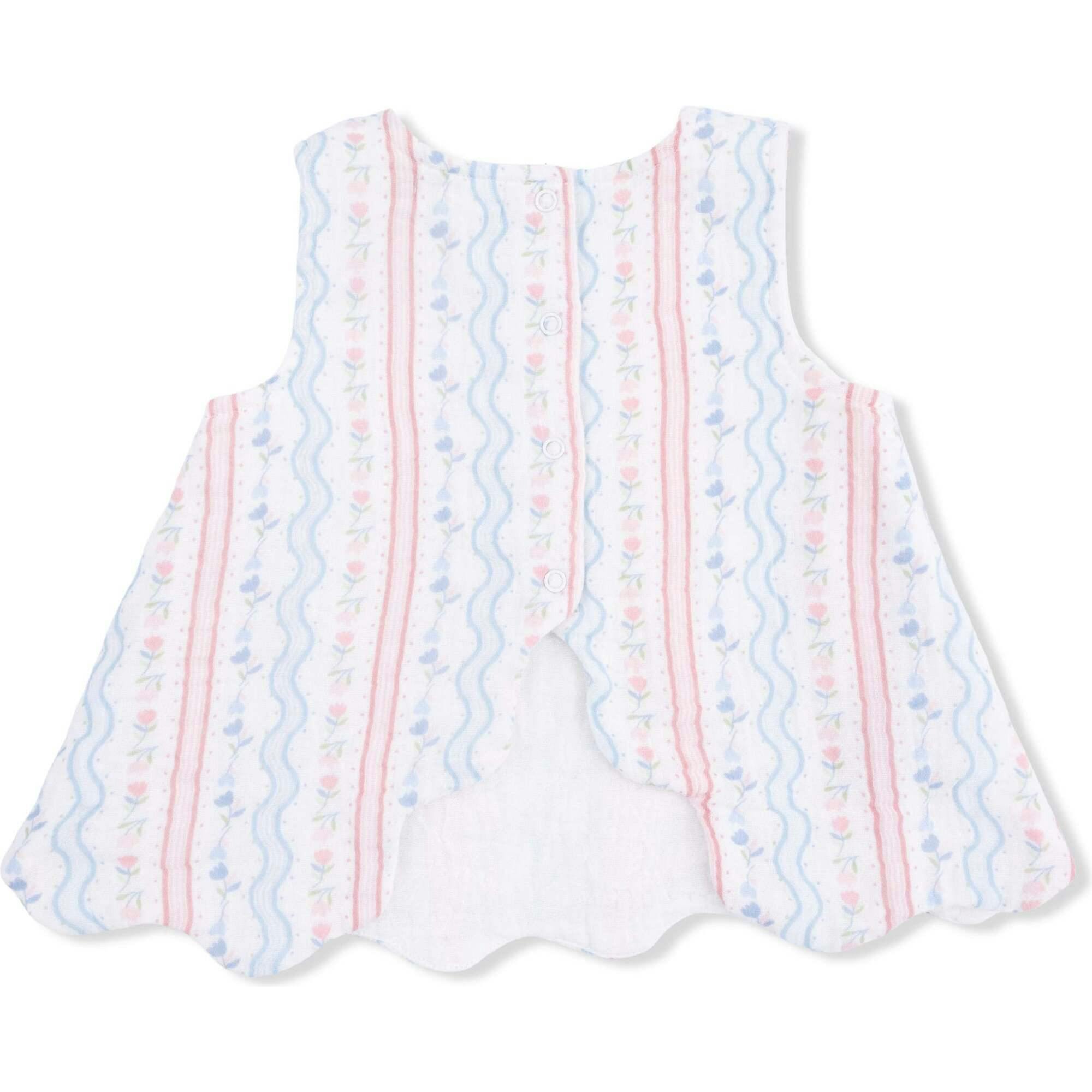 Tulip Stripe - Scallop Back Top with Bloomer