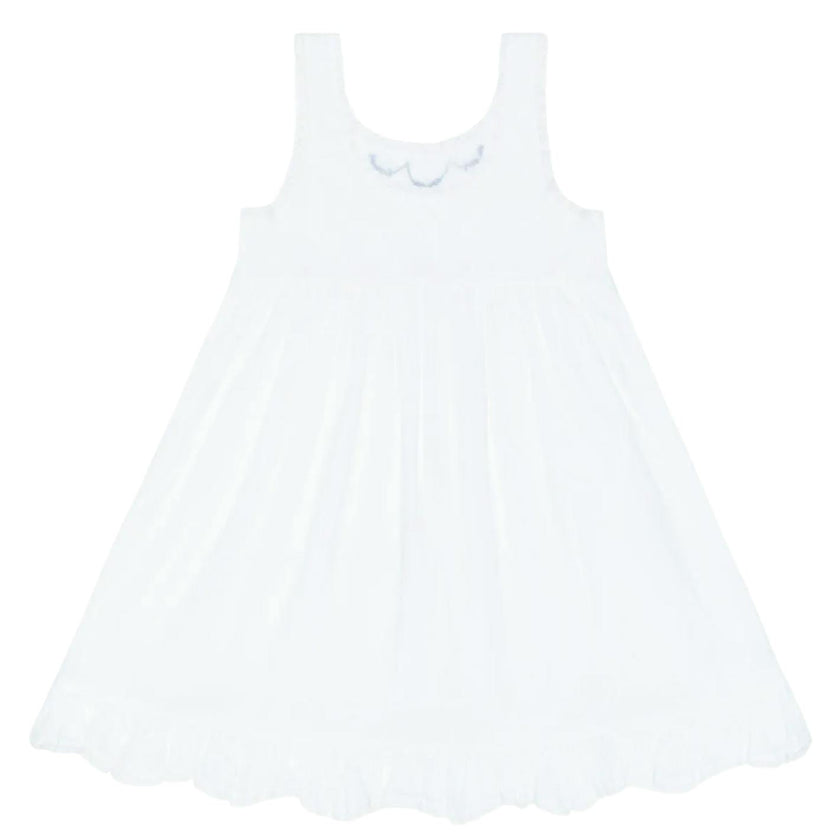 girls shell white simple dress