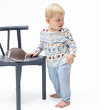 Football Stripe - Long Sleeve Henley and Jogger