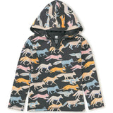 Happy Long Sleeve Kangaroo Pocket Front Zip Hoodie, Multi