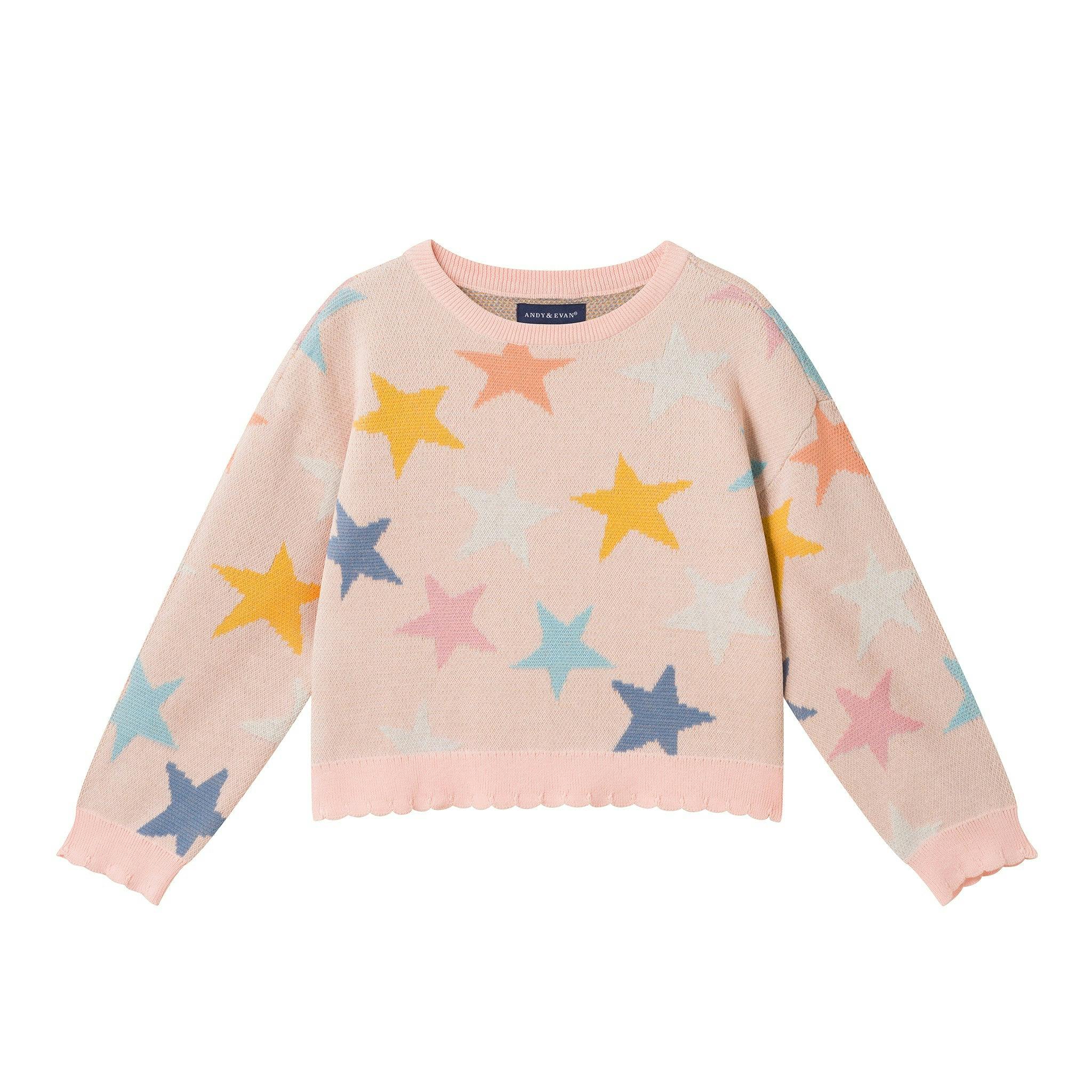 Two-Piece Sweater Set | Pastel Stars - Pink