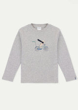 The Grey Cycling Dog Long Sleeve T-Shirt