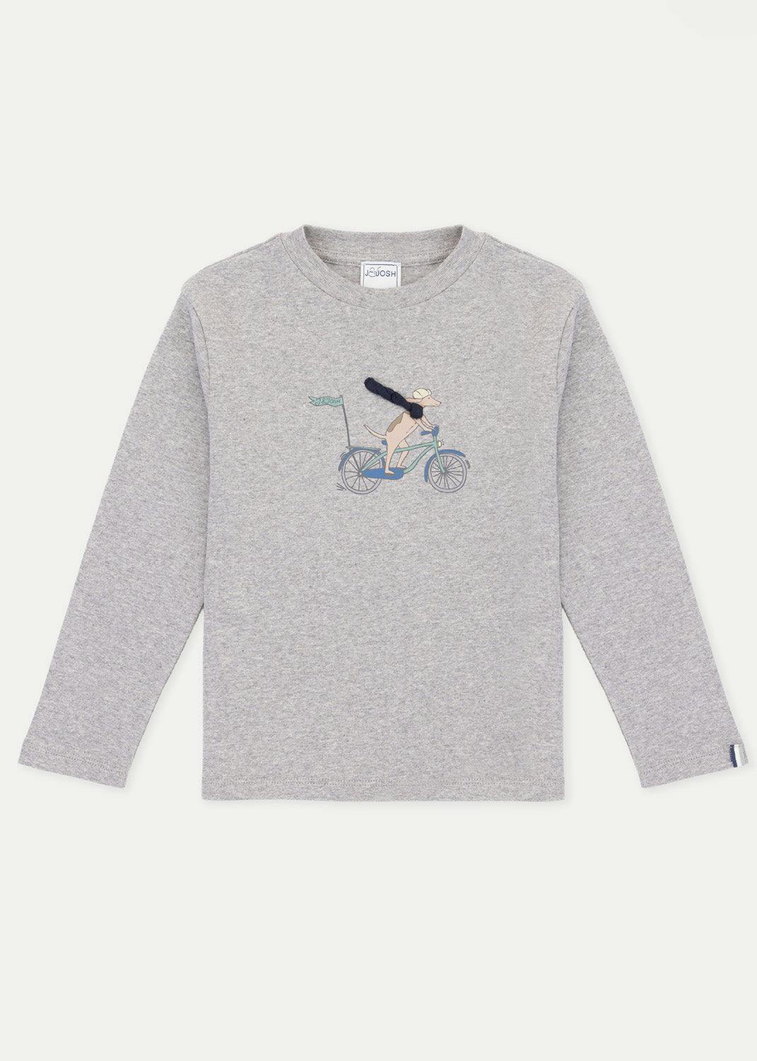 The Grey Cycling Dog Long Sleeve T-Shirt