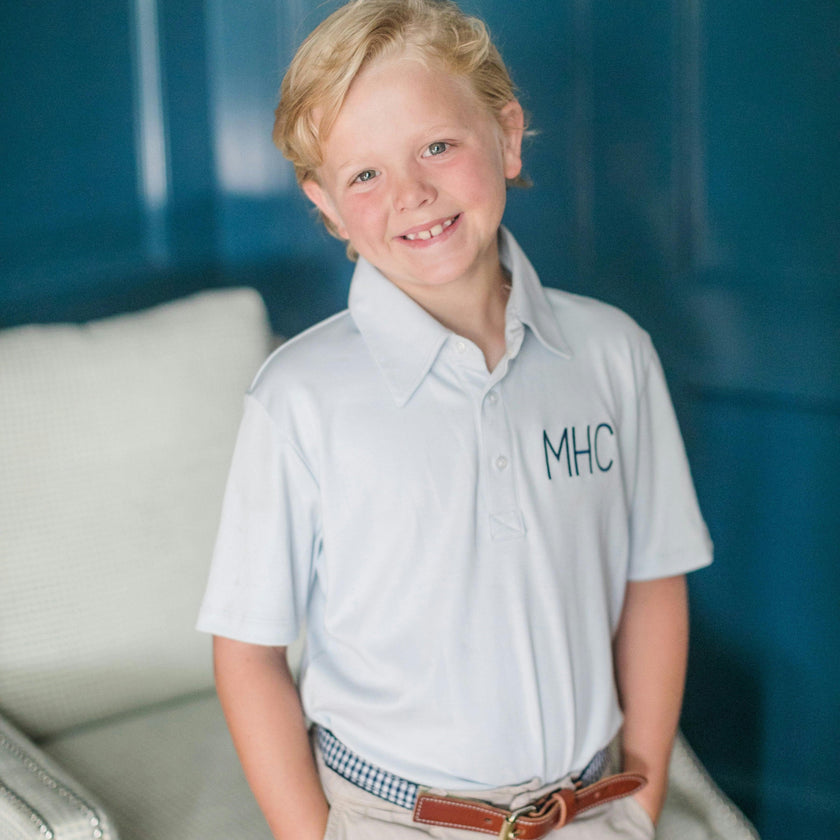 Griffin Boys' Pima Cotton Polo Golf Shirt White