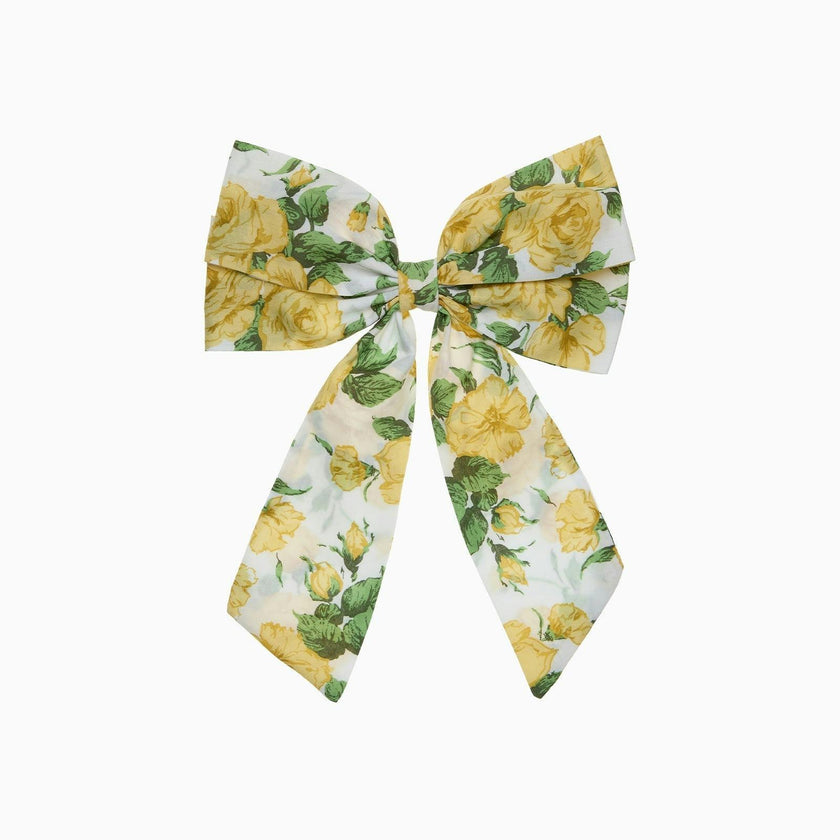 Extra Large Bow Hair Clip in Yellow Carline
