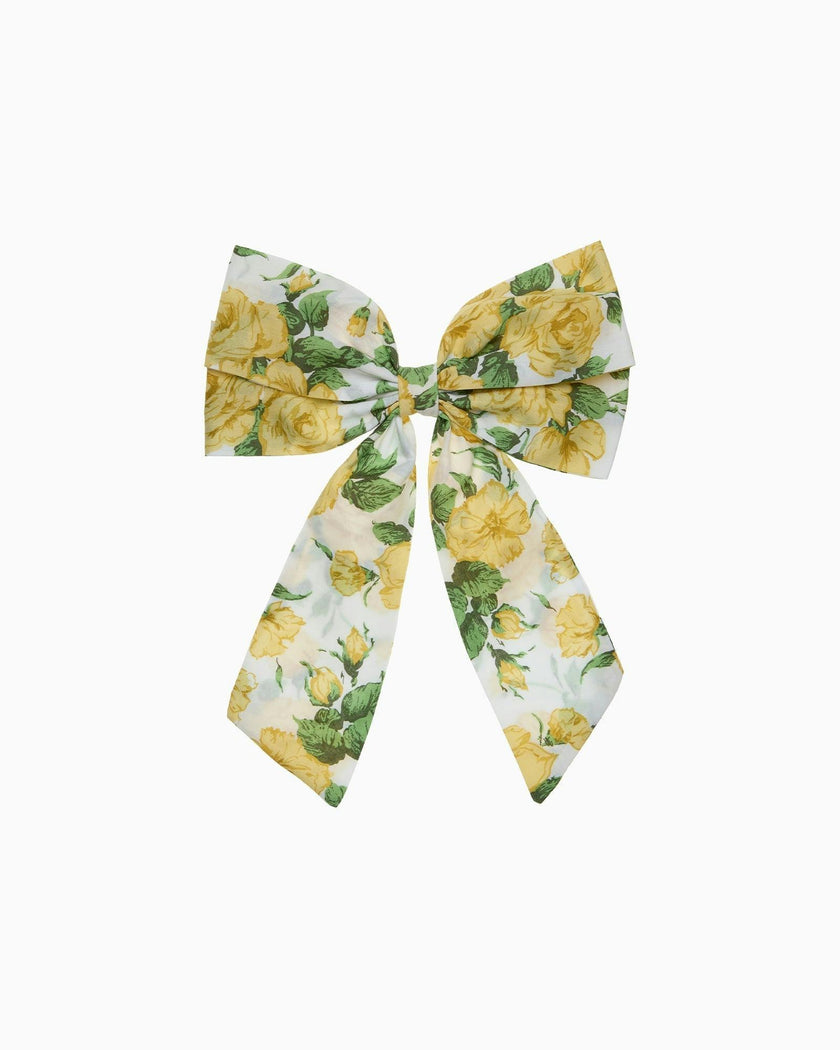 Extra Large Bow Hair Clip in Yellow Carline