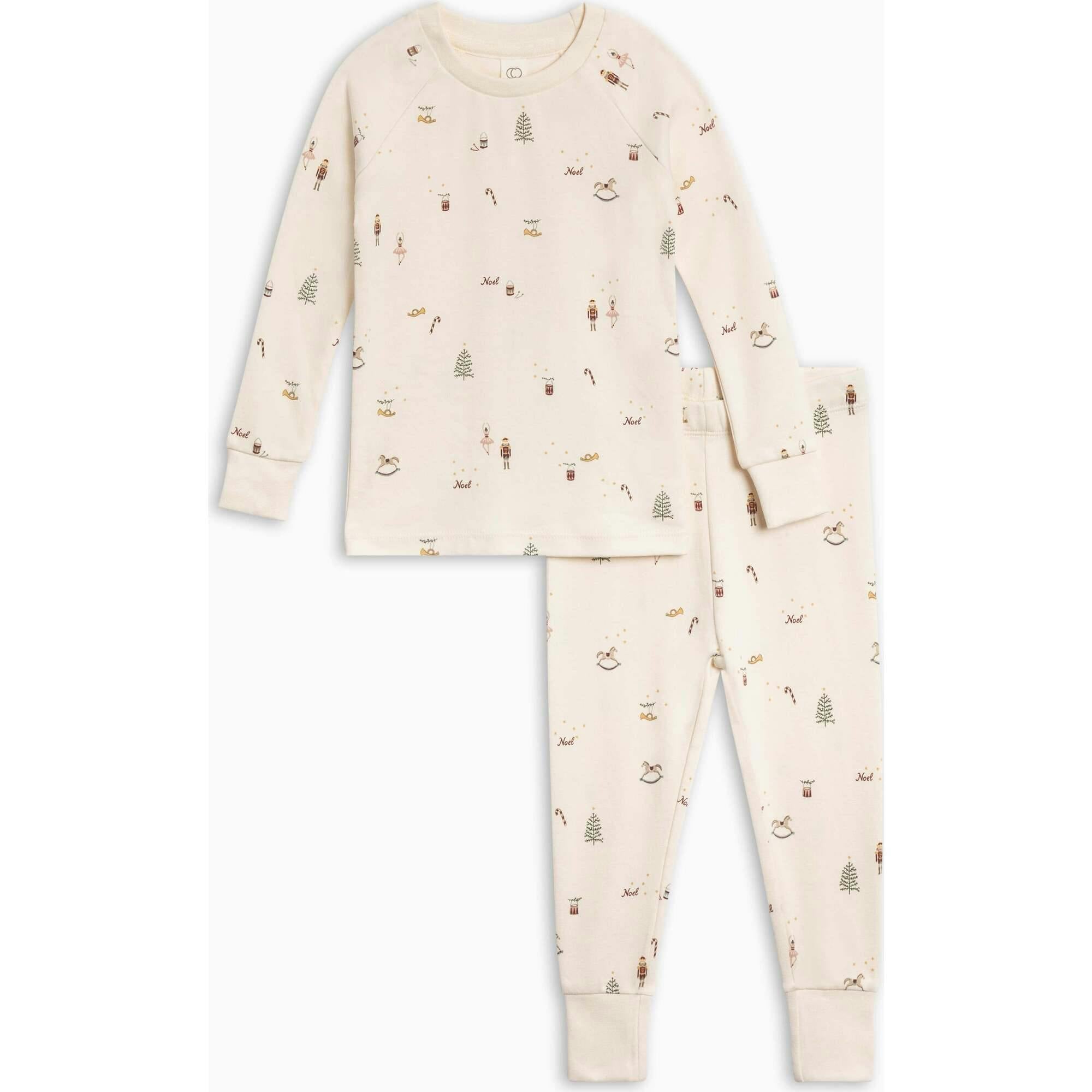 2 Piece Long Sleeve Jammie Set Basket / Cranberry