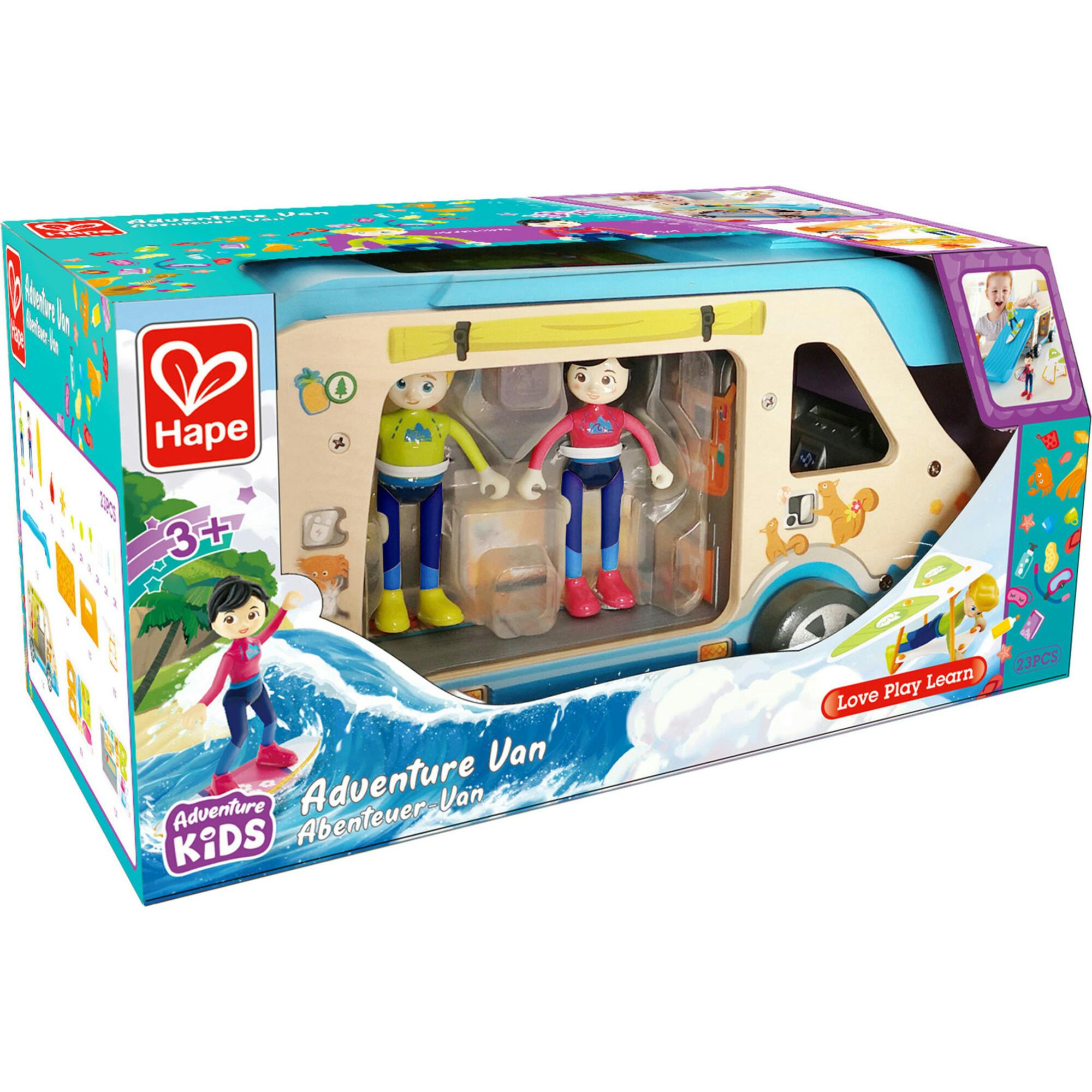 Adventure Camper Van Playset W/ Action Figures & Accessories