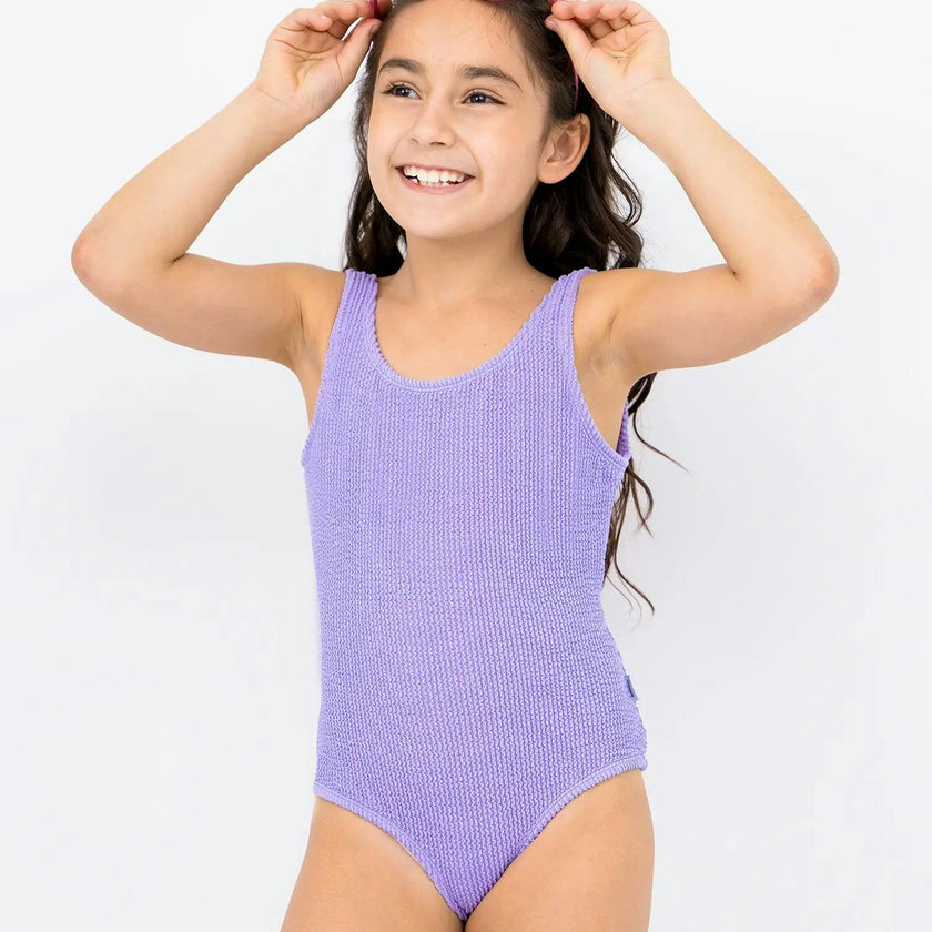Ester Crinkle One Piece Swimsuit - Amethyst