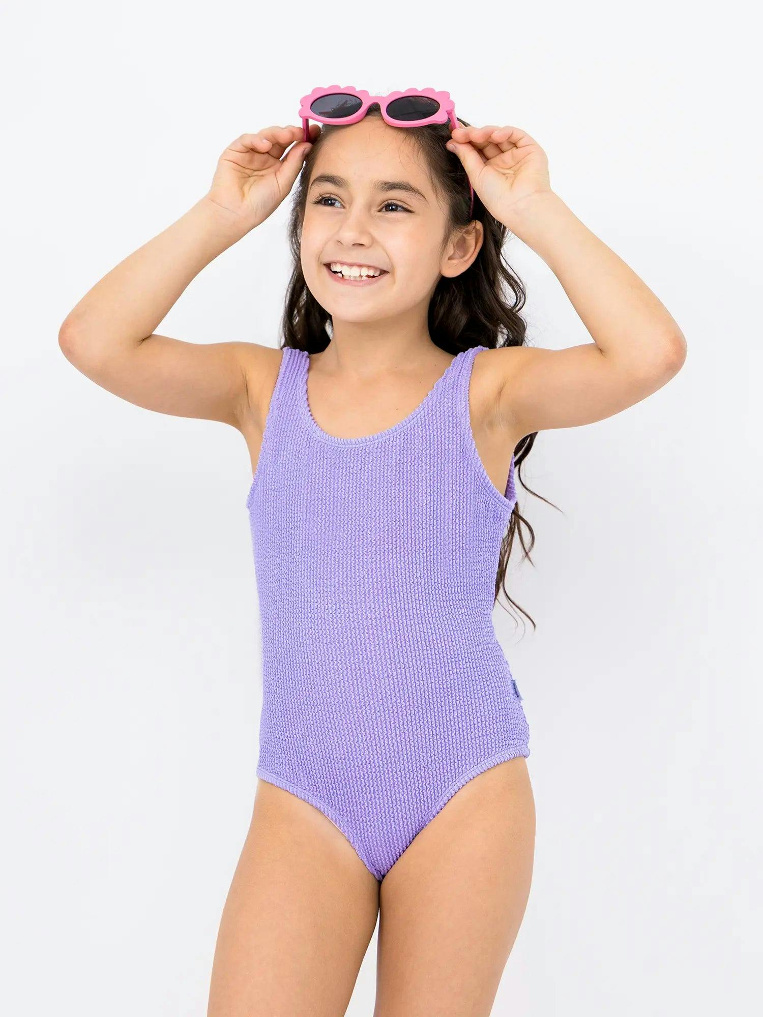 Ester Crinkle One Piece Swimsuit - Amethyst
