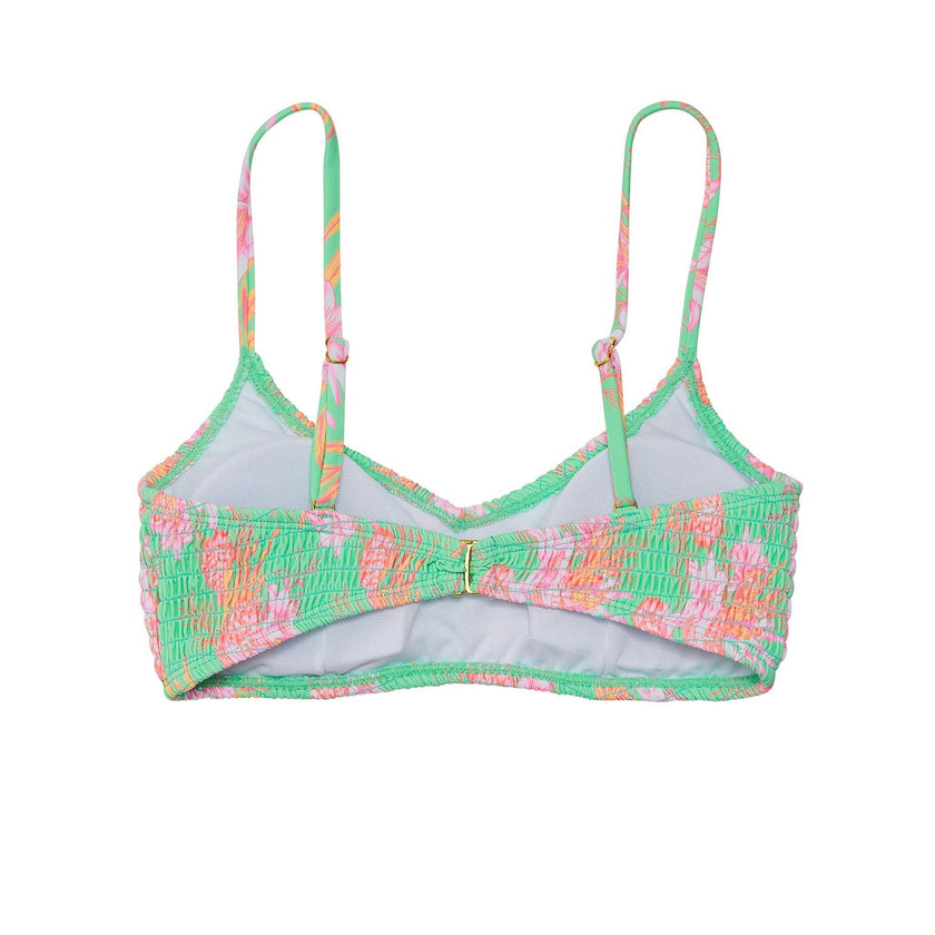 Women'S Sustainable Spaghetti Strap Smocked Bikini Top