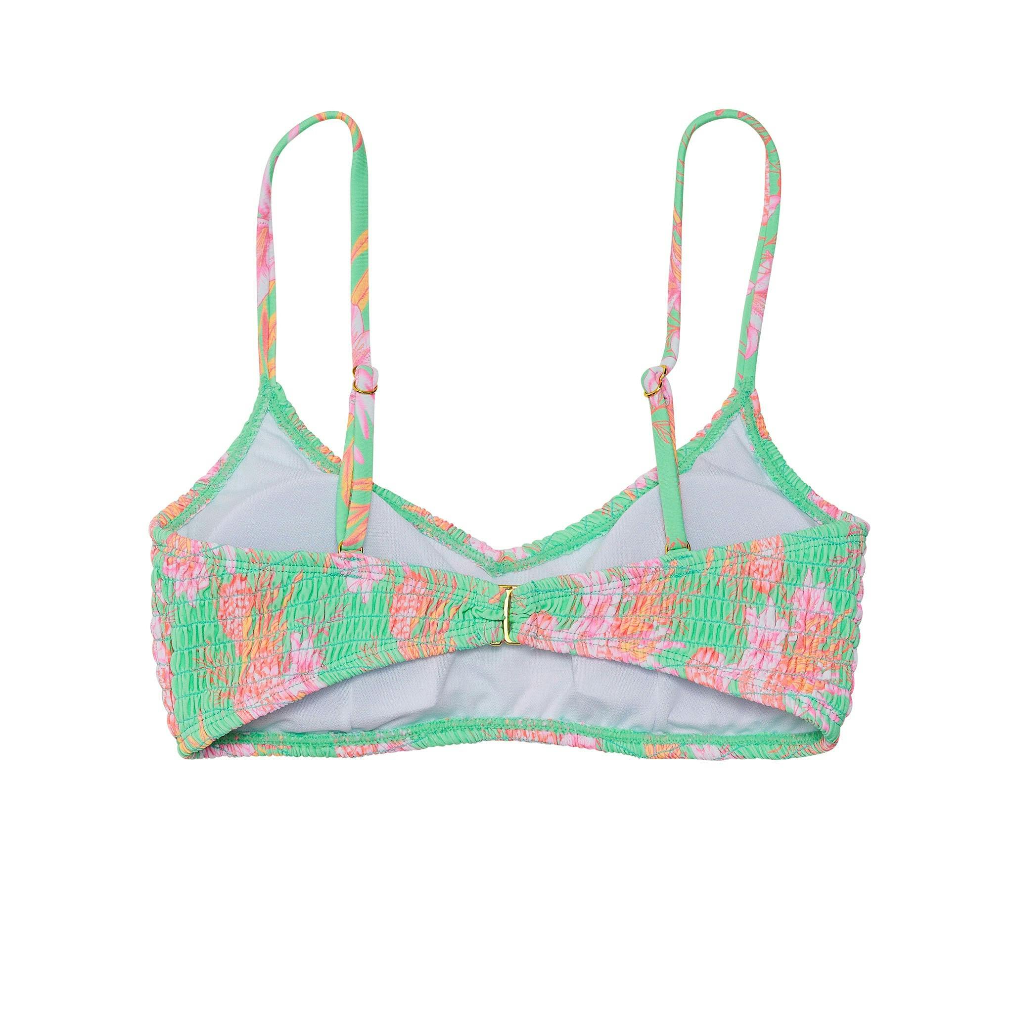 Women'S Sustainable Spaghetti Strap Smocked Bikini Top