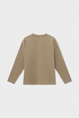Relaxed Cotton Long Sleeve T-Shirt With Print