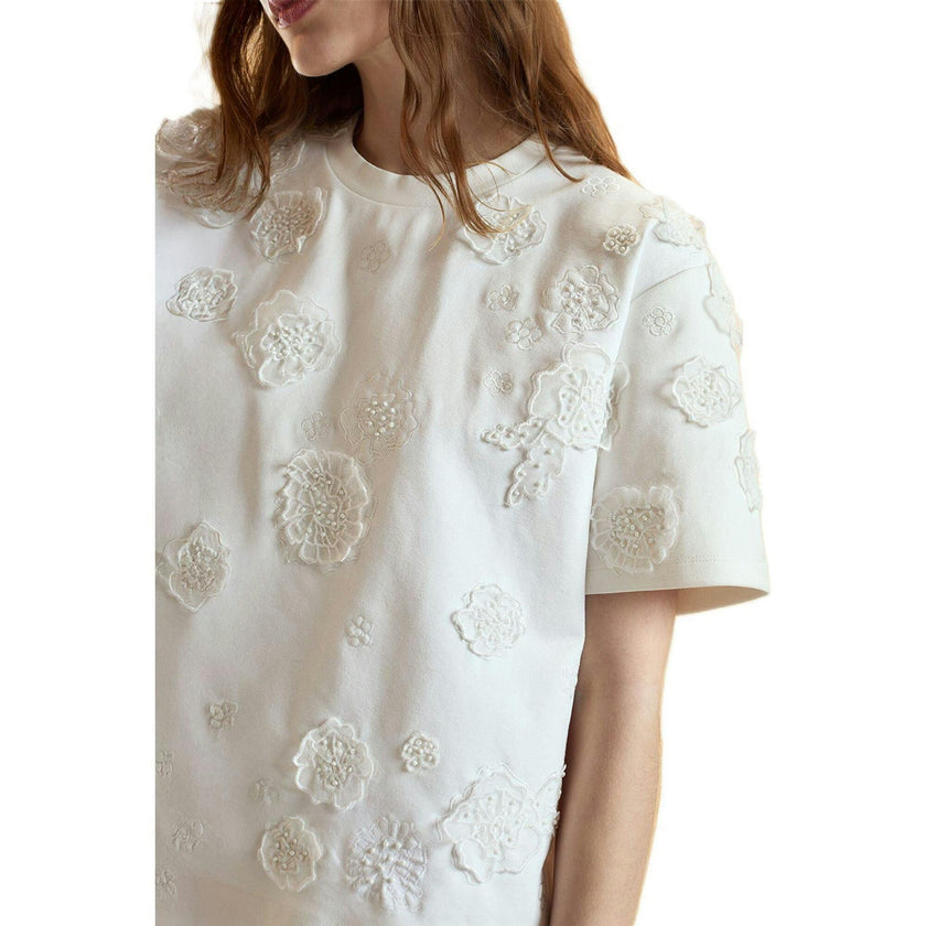 Embroidered Floral Applique Top