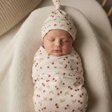 Organic Swaddle Blanket & Hat Set