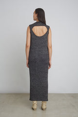 Women's Isla Lurex Wavy Rib Knit Long Tank Sweater Dress