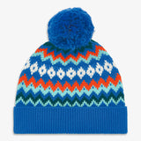 Kids knit beanie in fair isle