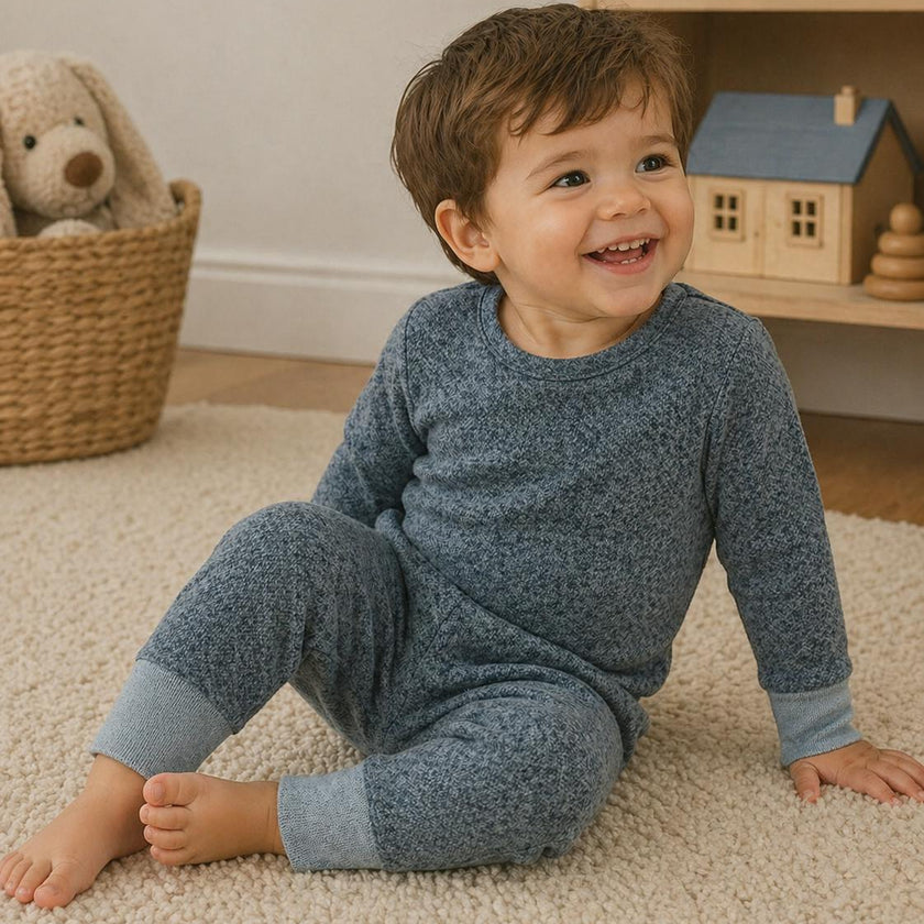 Brushed Sweater Knit 2-Piece Lounge Set