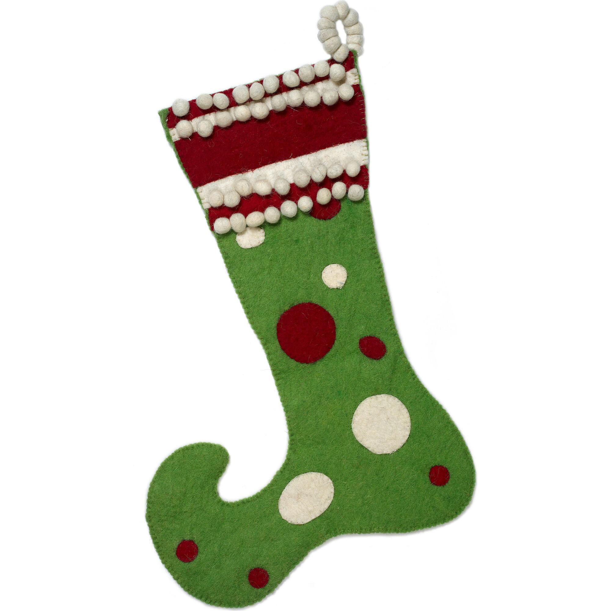 Jester Hand Felted Wool Christmas Stocking