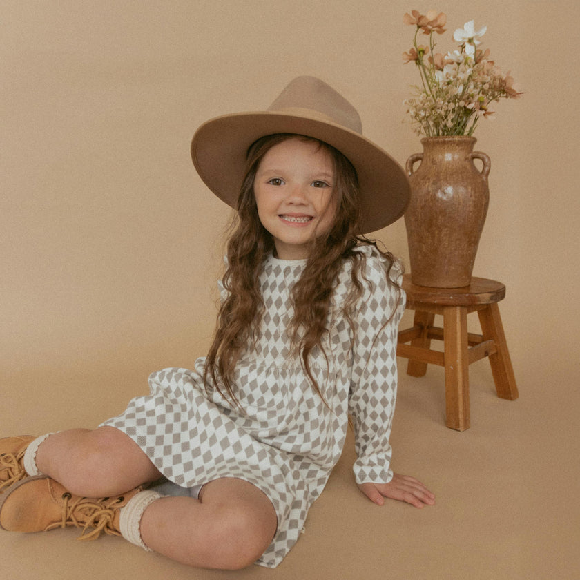 Organic Long Sleeve Ruffle Dress