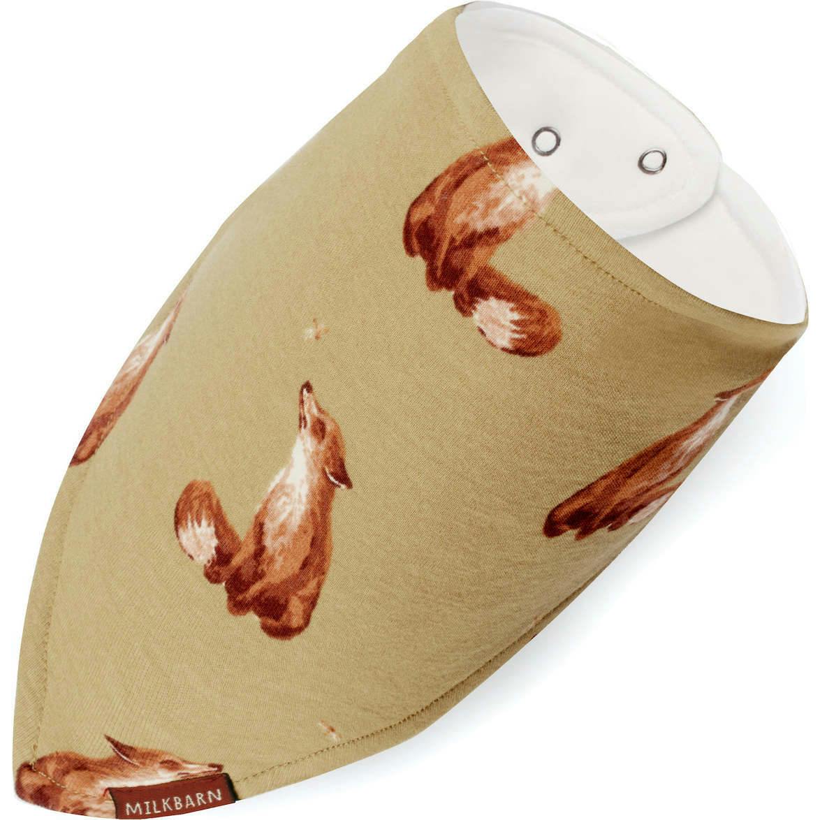 Gold Organic Cotton Three-Layer Kerchief Bib
