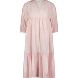 Martine Women's Popover Dress Rose Stripe, Pink