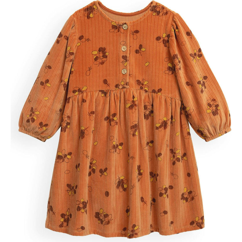 Allover Garden Velvet Dress