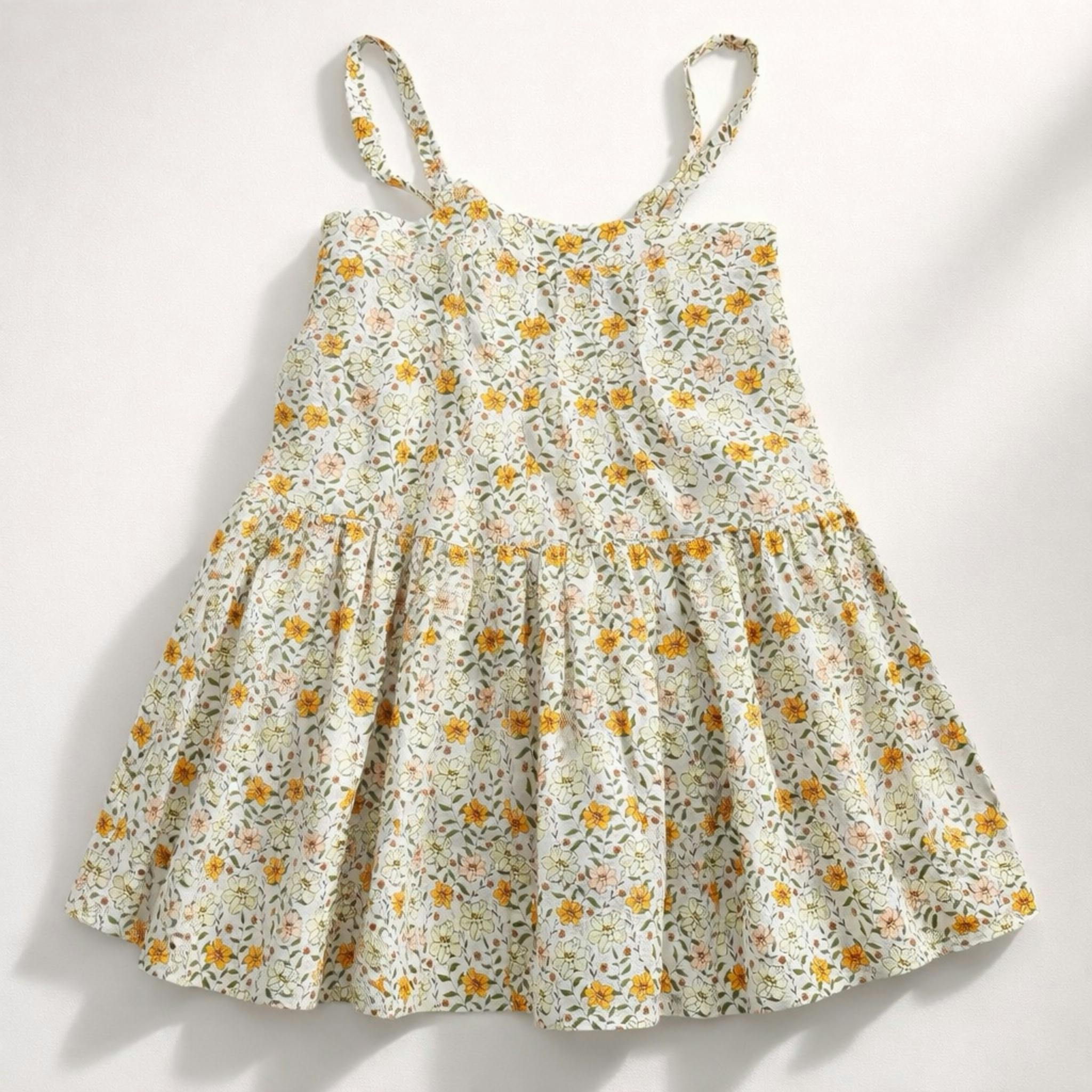 Hikari Pintuck Dress | Marigold Dawn
