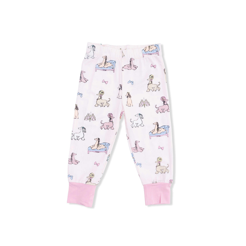 Fancy Hounds with Bows - Short Sleeve Loungewear Set
