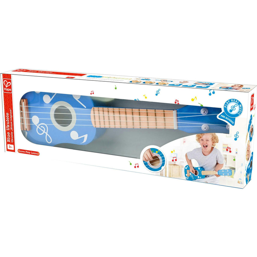 Kid's Wooden 21" Blue Ukulele