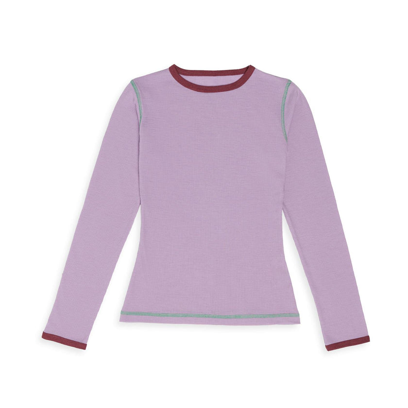 women's wool thermoactive longsleeve - purple